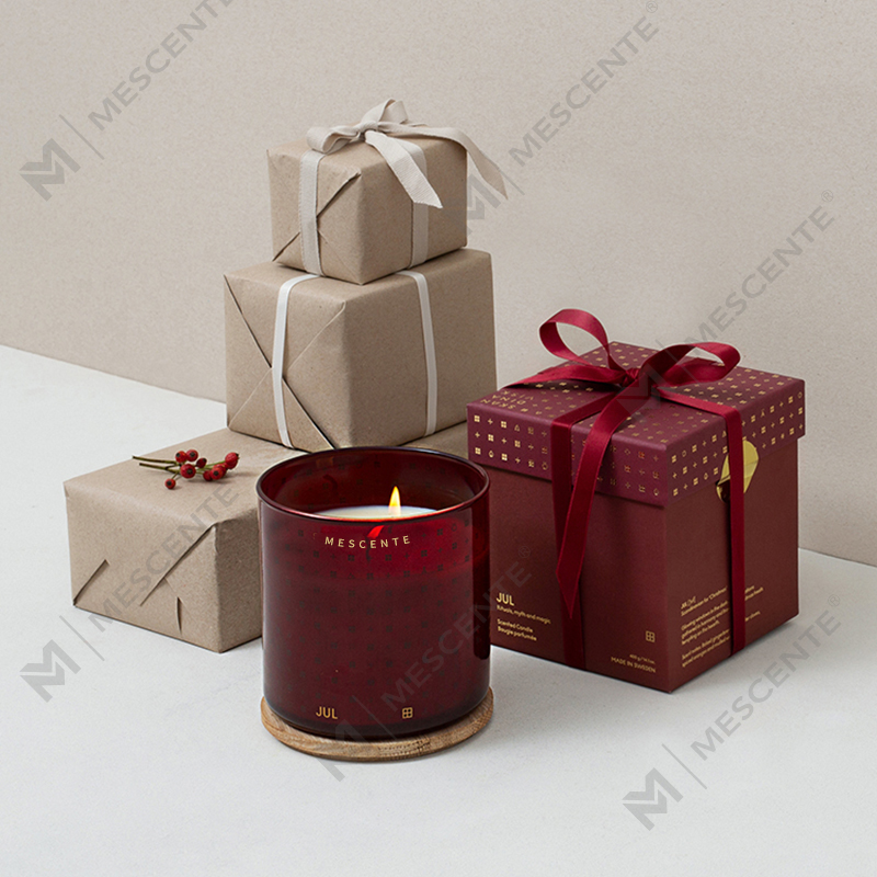 M&Scent Luxe op maat gemaakte handgemaakte kerst decoratieve geurkaarsen van sojawas met geschenkdoos