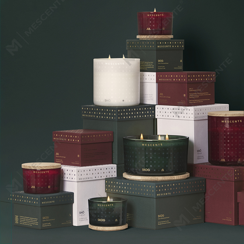 M&Scent Luxe op maat gemaakte handgemaakte kerst decoratieve geurkaarsen van sojawas met geschenkdoos