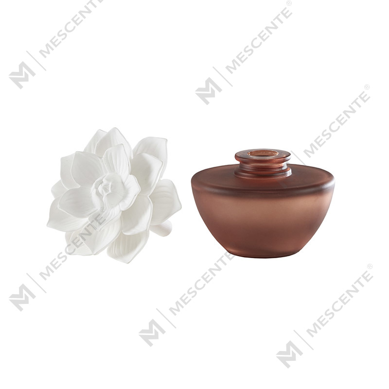 Witte bloem mini parfum aroma rietverspreiderolie, geur Thailand rietverspreiders cadeauset