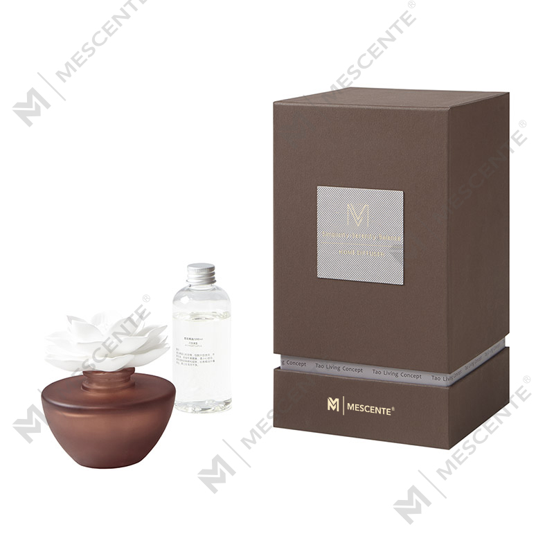 Witte bloem mini parfum aroma rietverspreiderolie, geur Thailand rietverspreiders cadeauset