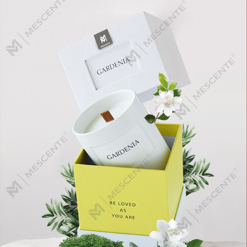 M&Scent groothandel op maat gemaakte luxe huisgeur glazen potten geurkaarsen van sojawas