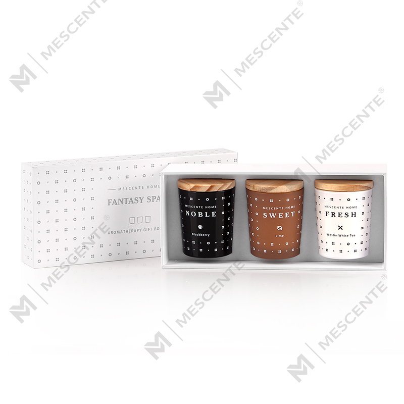 M23352 Set van 3 huishoudelijke sojawas aromatherapie geurkaarsen