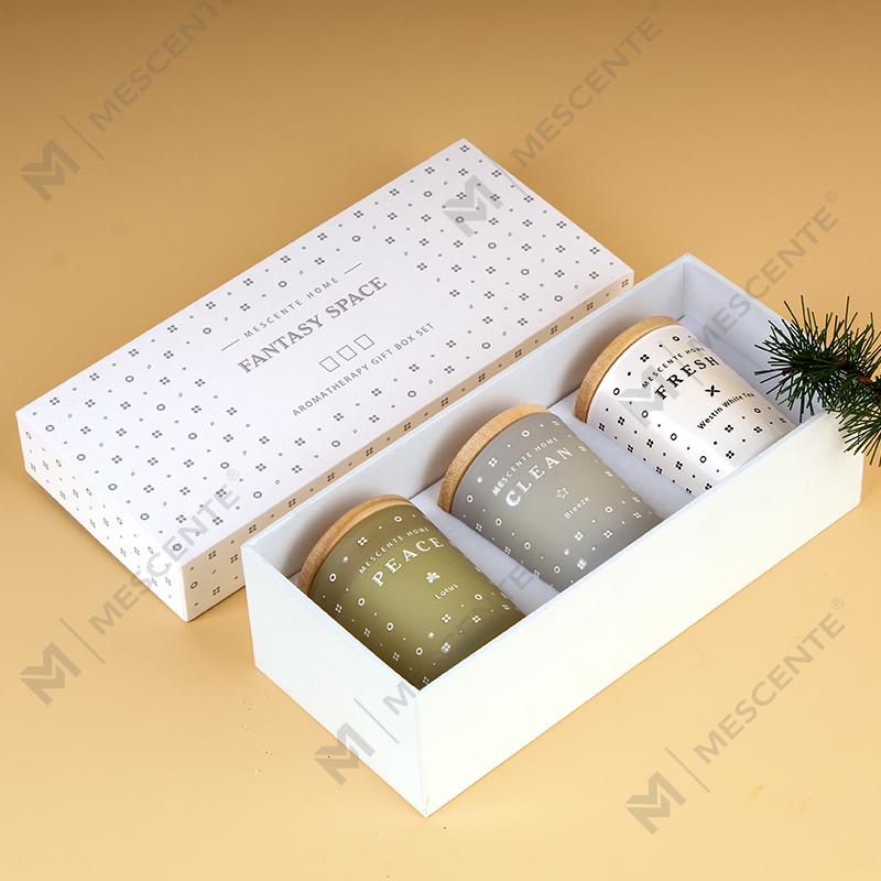M23352 Set van 3 huishoudelijke sojawas aromatherapie geurkaarsen