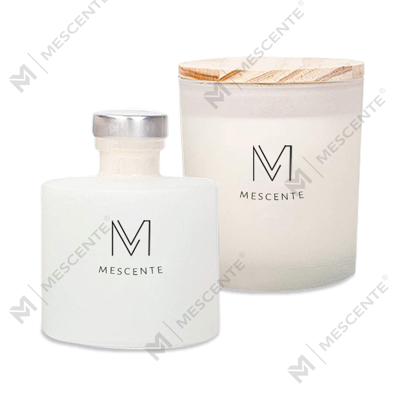 M&Scent Luxe Gepersonaliseerde Private Label Herfst Decor Aroma Geurende Soja Kaarsen Riet Diffuser Geschenkset