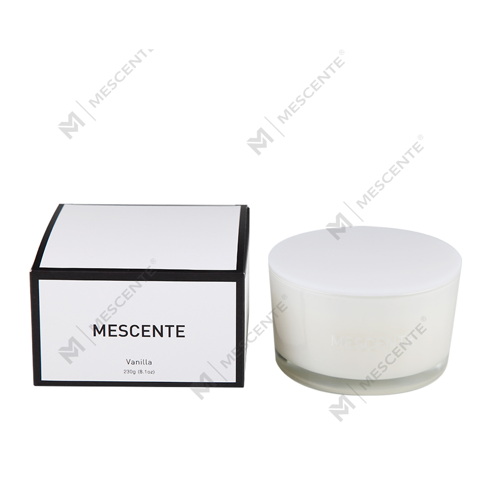 Mescente groothandel private label glazen pot 3 lonten 100% sojawas geurkaars