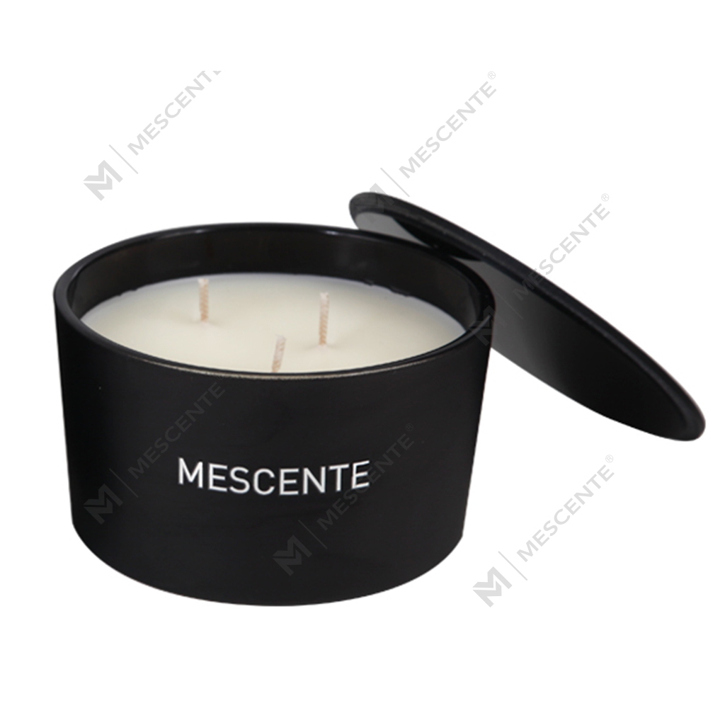 Mescente groothandel private label glazen pot 3 lonten 100% sojawas geurkaars