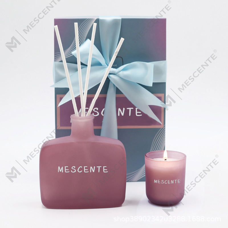 Kaarsen- en rietverspreider cadeauset, geurkaarsen Aroma rietverspreider