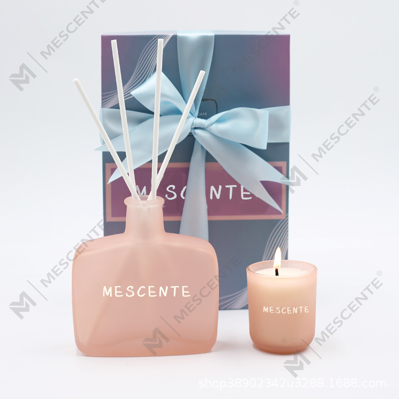 Kaarsen- en rietverspreider cadeauset, geurkaarsen Aroma rietverspreider