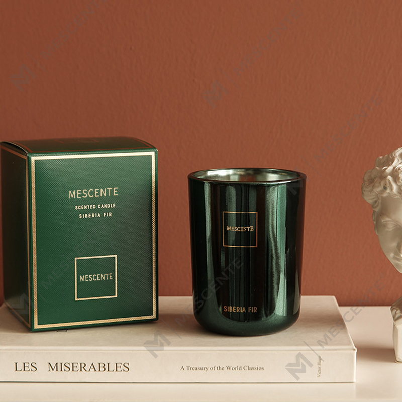 M&Scent Groothandel op maat gemaakte luxe private label pijler geurende sojawas houten lont aromakaars