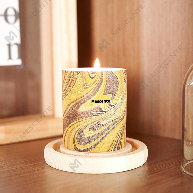 M&Scent Groothandel Goedkope op maat gemaakte luxe Private Label pijler geurende sojawas houtlont aromakaars