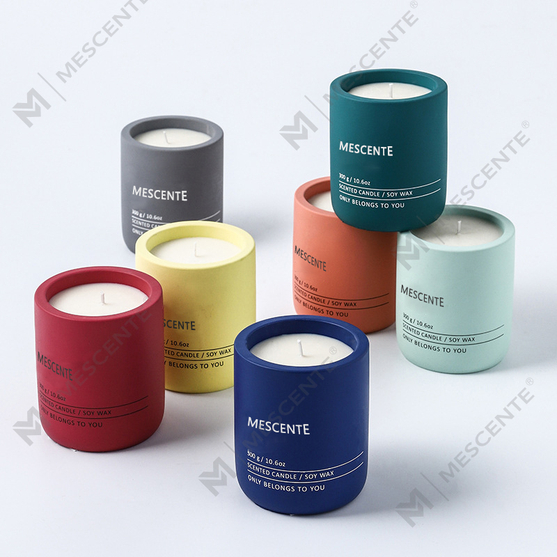 M&Scent op maat gemaakte decoratieve luxe massage private label kristalkeramische Woodwick geurende sojawaskaars