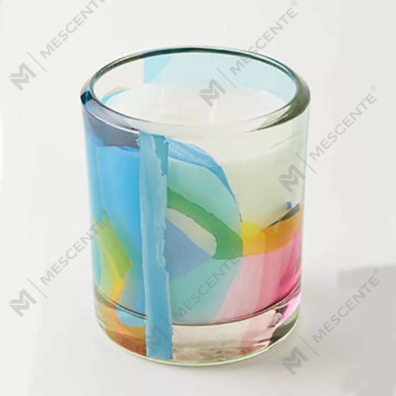 M&Scent groothandel luxe aangepaste decoratie private label zwart glas kristal geurende sojawaskaarsen