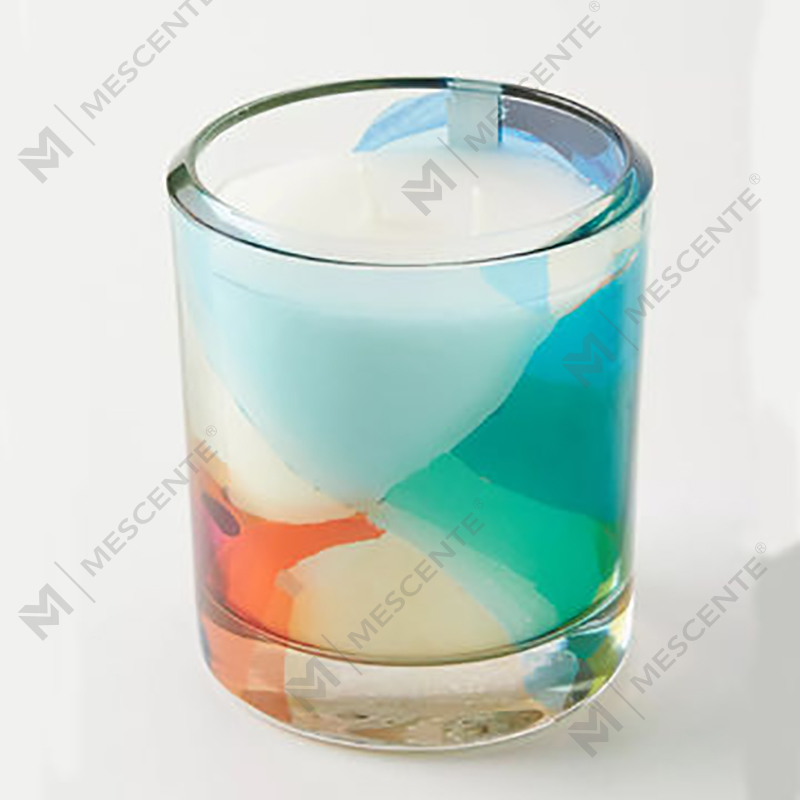 M&Scent groothandel luxe aangepaste decoratie private label zwart glas kristal geurende sojawaskaarsen