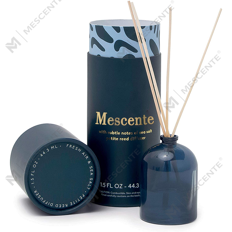 M&Scent luxe op maat gemaakte grote roségouden glazen fles bloem private label vloeibare rietverspreider met geschenkdoos