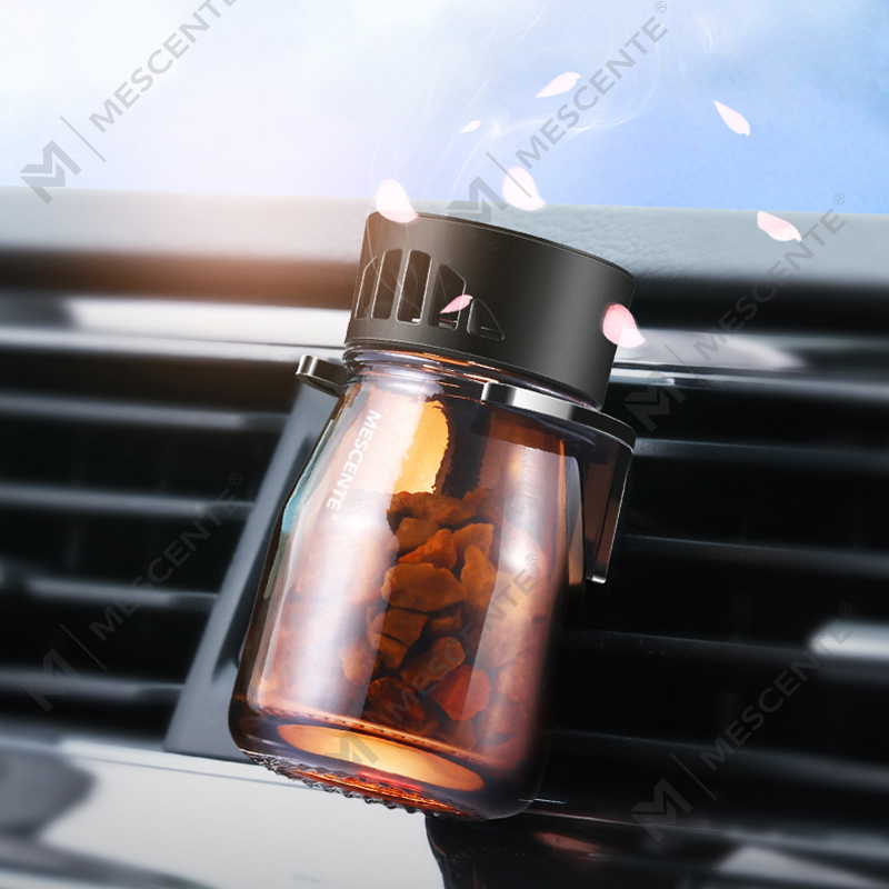M&Scent organische aangepaste logo mini-geur auto luchtverfrisserflessen, luchtpomp voor auto