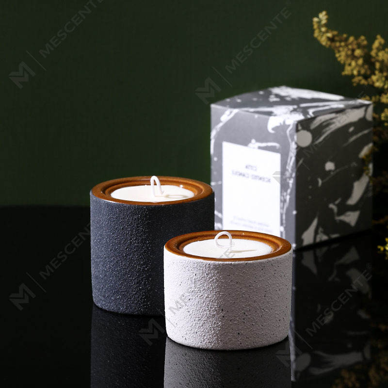 M&Scent op maat gemaakte decoratieve luxe private label Woodwick geurkaars van sojawas