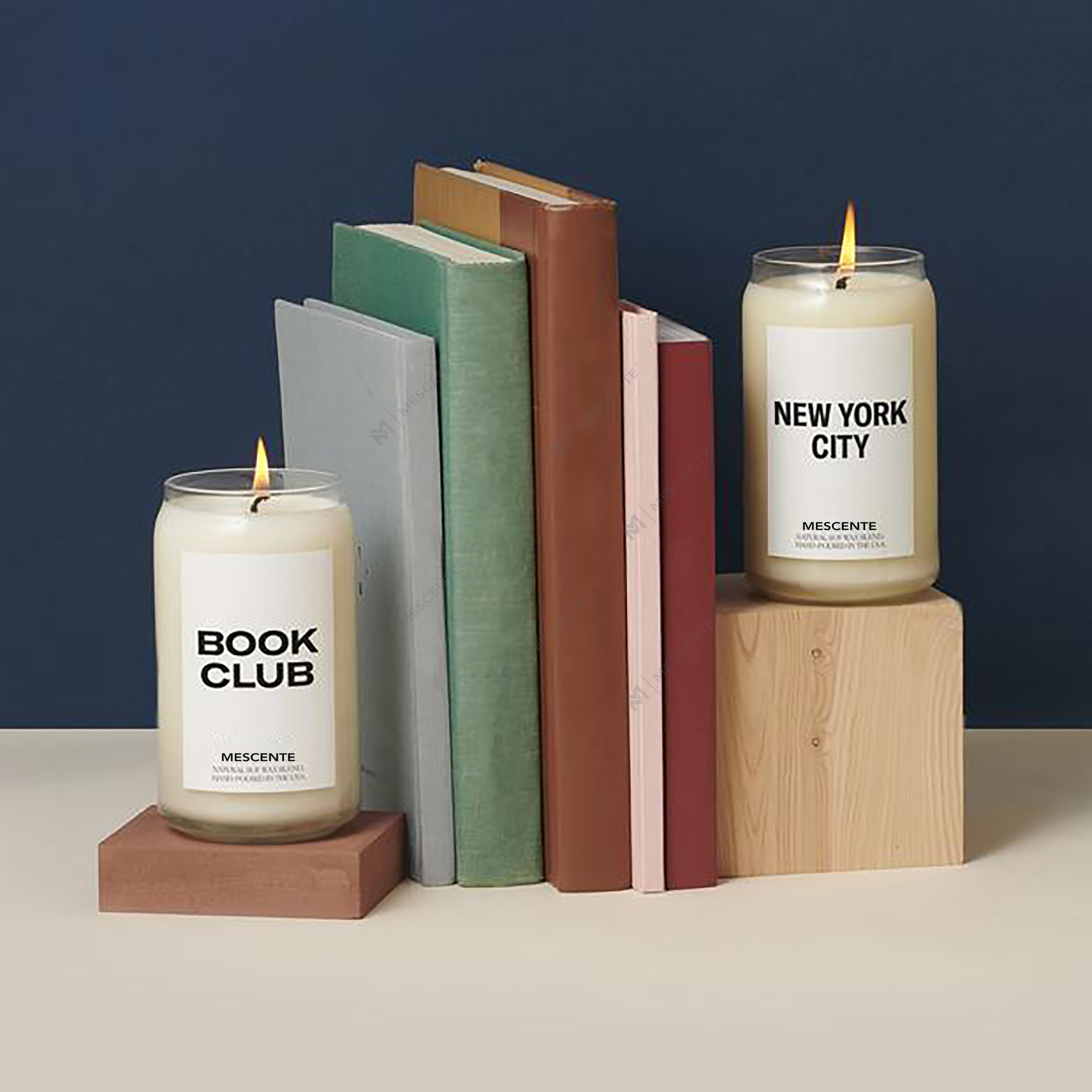 M&Scent organische op maat gemaakte keramische melkachtige Woodwick-kaarsen, kaarsencontainer