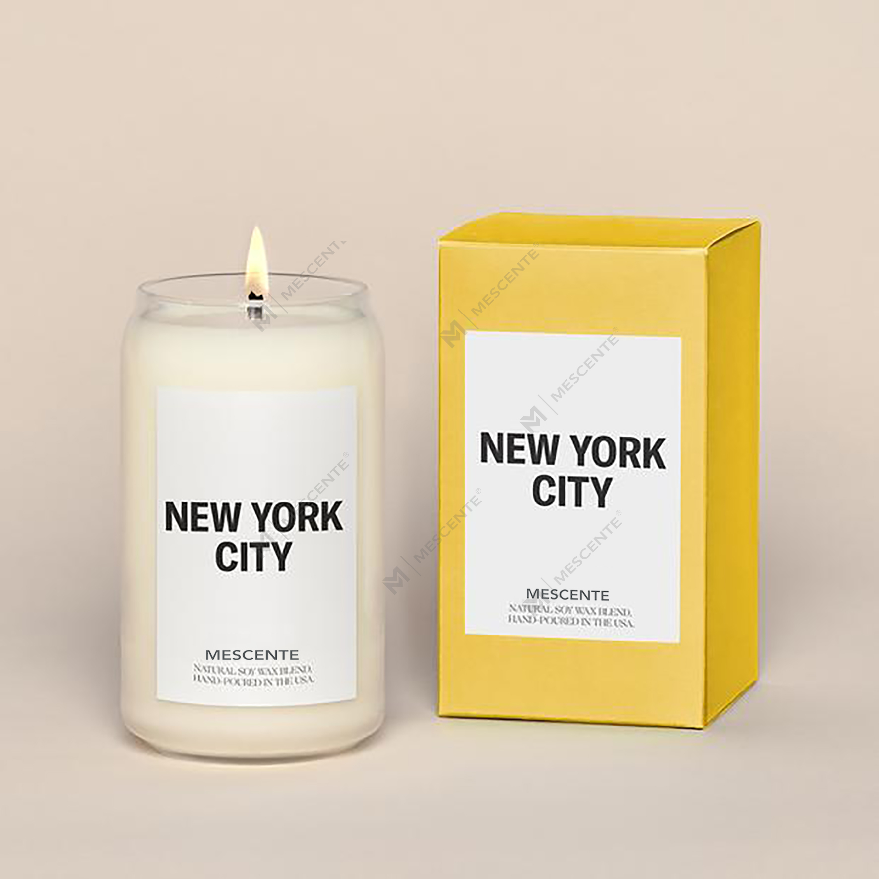 M&Scent organische op maat gemaakte keramische melkachtige Woodwick-kaarsen, kaarsencontainer