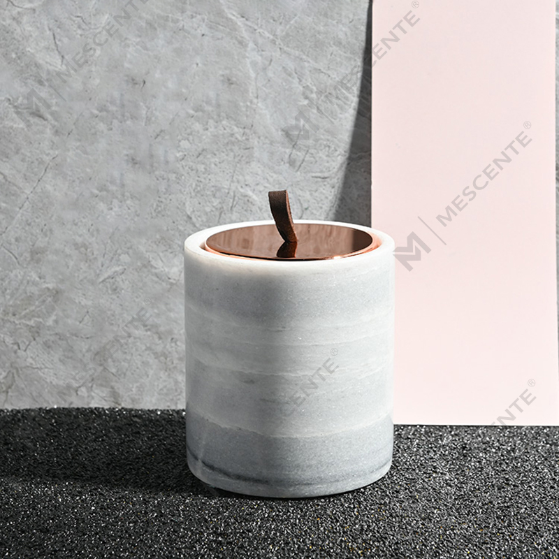 M&Scent groothandel luxe aangepaste decoratie private label zwart glas kristal geurende sojawaskaarsen