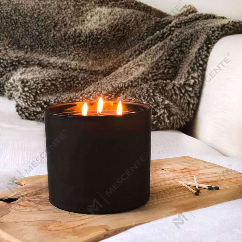 M&SCENT Natural Christmas veel gebruikte glazen pot geurende sojawaskaars met vouwdoos