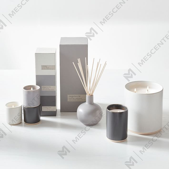 Aangepaste private label luxe keramische geurkaarsencadeauset A29218-waardevol