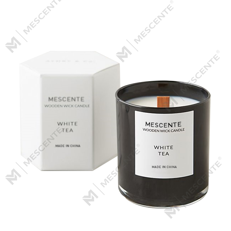 Mescente private label witte thee geurkaarsen soja in potten