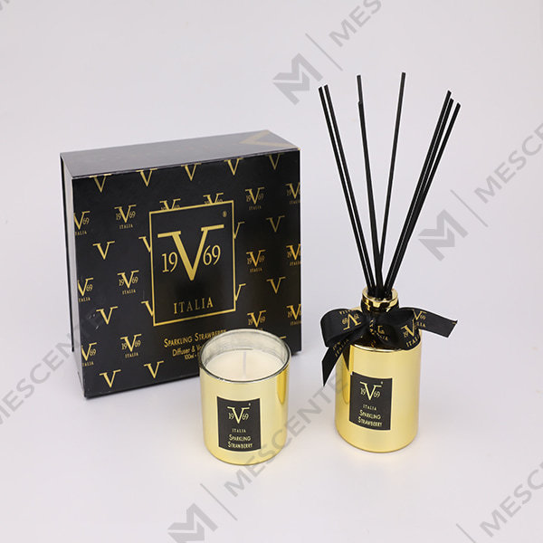 M&Scent Home Geurrietverspreider Cadeauset met geurkaars A29260-2