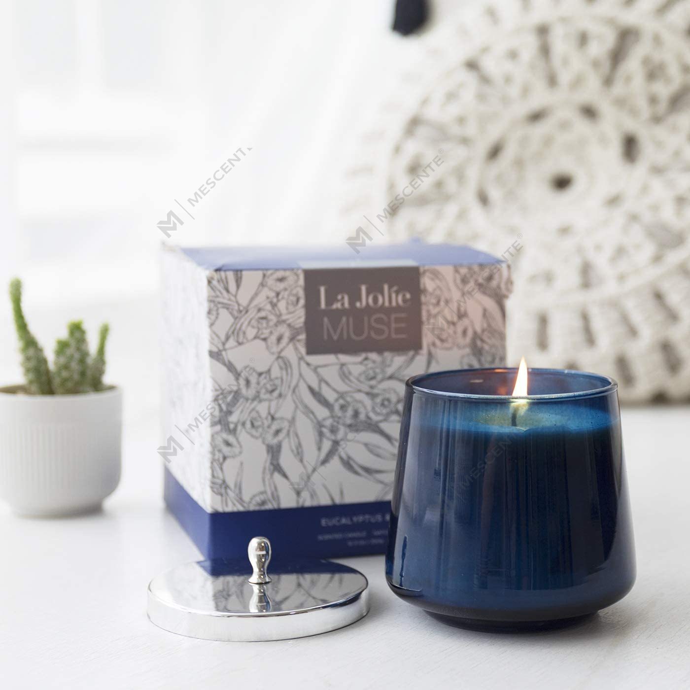 M&Scent 100% natuurlijke aromatherapie boekgeurende sojakaars voor thuis, grote potten kaarsen geparfumeerd