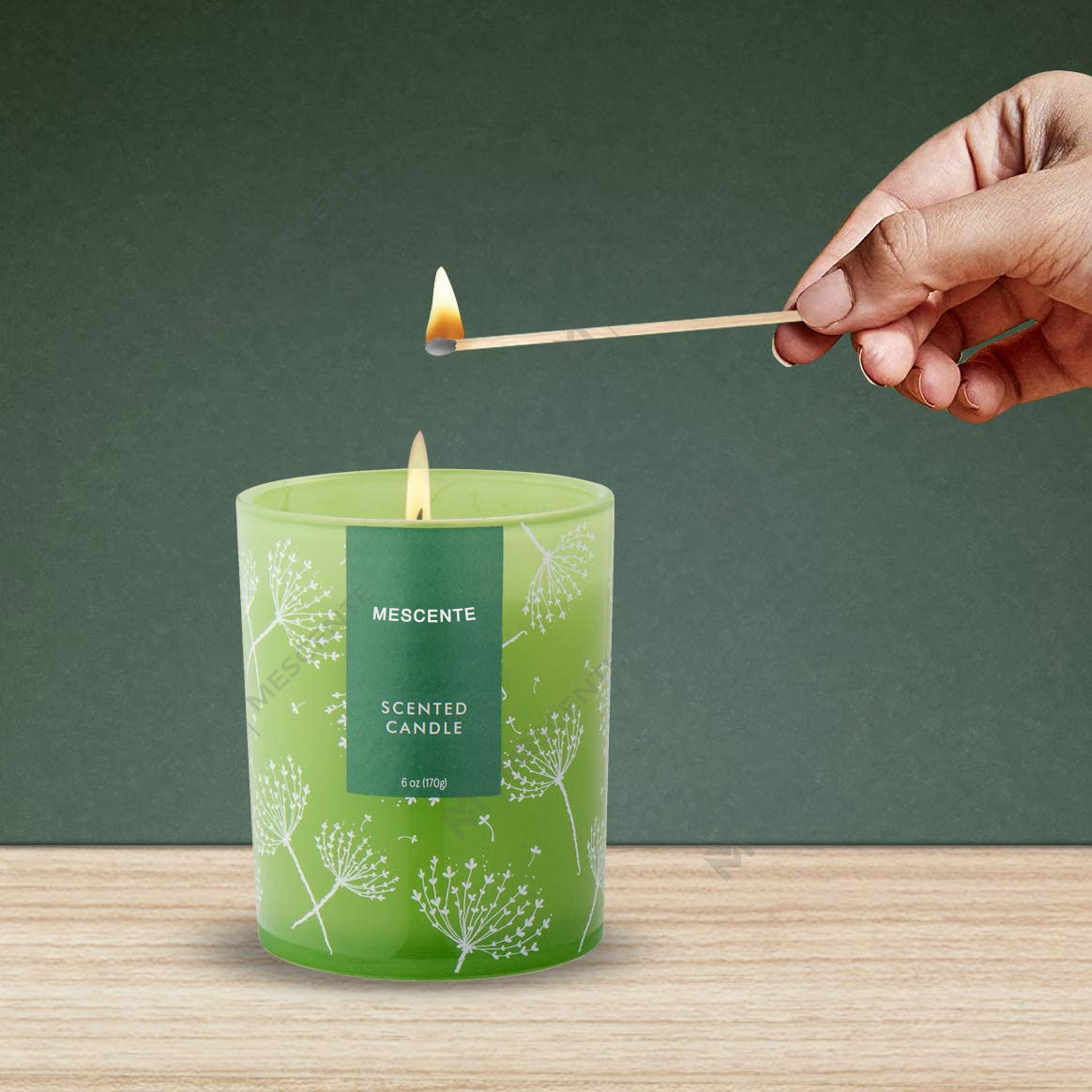 M&S geur op maat gevormd logo afdrukvoorbeeld aromatherapie geurkaarsgunsten, geurkaarsen met gedroogde bloemen