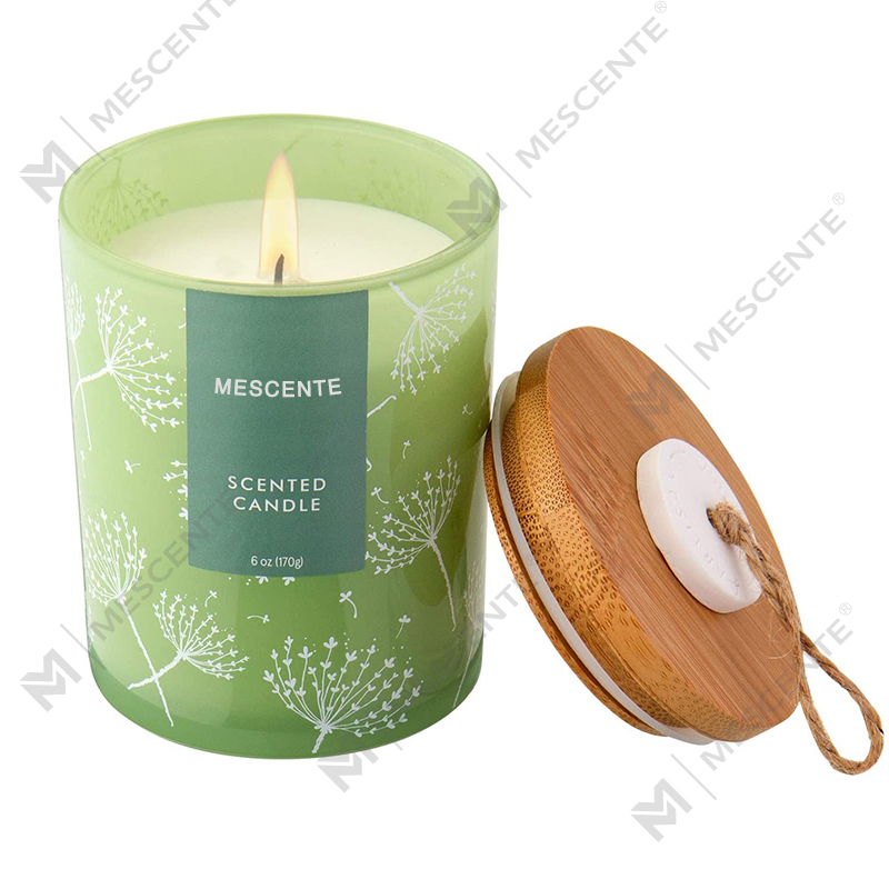 M&S geur op maat gevormd logo afdrukvoorbeeld aromatherapie geurkaarsgunsten, geurkaarsen met gedroogde bloemen