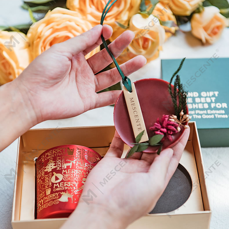 M&Scent Vakantiegeur Kerst Rookloze Sterrenhemel Cup Geurkaars Cadeau met Hand