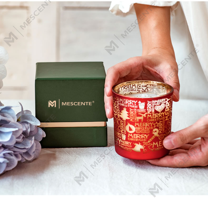 M&Scent Vakantiegeur Kerst Rookloze Sterrenhemel Cup Geurkaars Cadeau met Hand