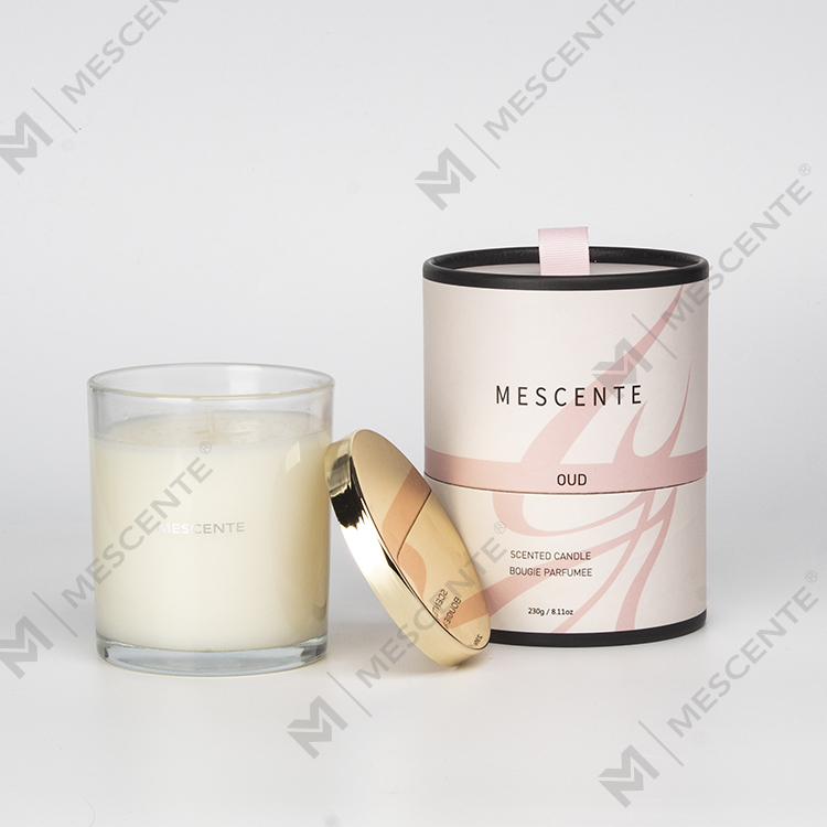 Mescente Groothandel Luxe Private Label Kerstgeurkaarsen met houten lont