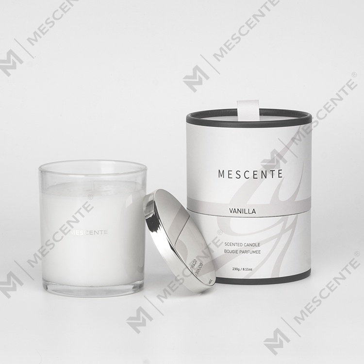 Mescente Groothandel Luxe Private Label Kerstgeurkaarsen met houten lont