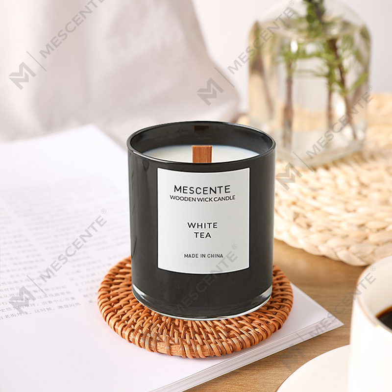 Mescente private label witte thee geurkaarsen soja in potten