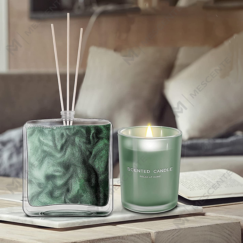 M&S cent citroenbasilicum geurolie, rietverspreider en geurkaars cadeauset met stokjes voor thuis