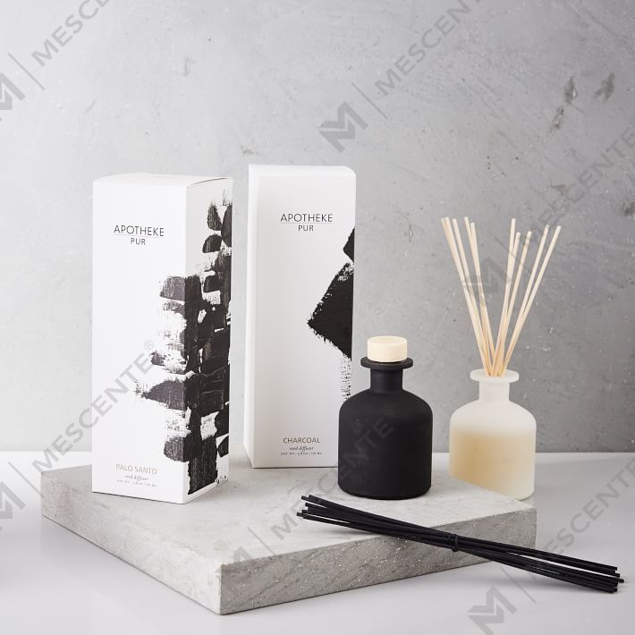 Mescente Luxe 180ml op maat gemaakte glazen fles etherische olie rietverspreider voor hotels