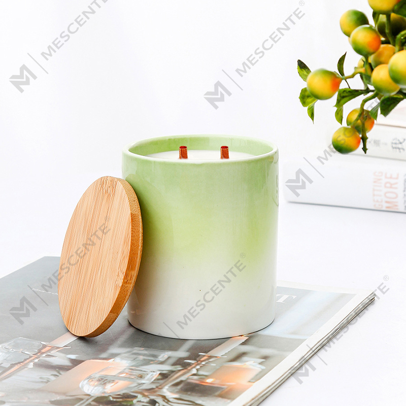 M&Scent Private Label Home Decoration op maat gemaakte geurkaarsen in keramische kaarsenpotten