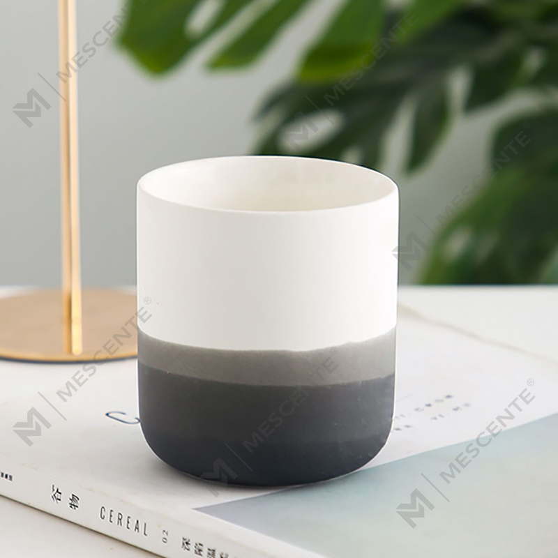 M&Scent decoratieve keramische blauwe en witte vaas taps theelichtkaarsenhouder, lantaarns en kaarspotten