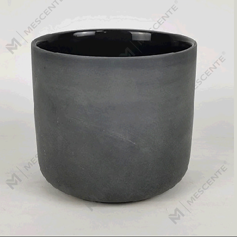 M&Scent Groothandel op maat moderne grote 3-lont zilverwit matte kerstkaarspot met bamboe deksel