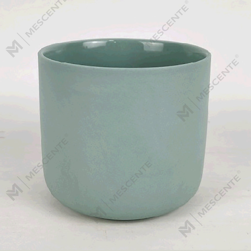 M&Scent Groothandel op maat moderne grote 3-lont zilverwit matte kerstkaarspot met bamboe deksel