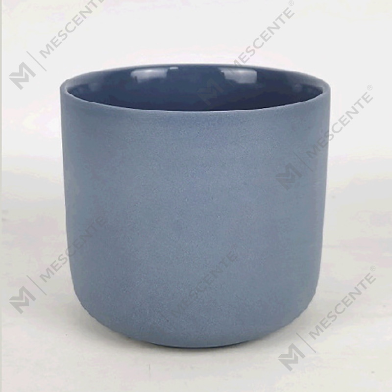 M&Scent Groothandel op maat moderne grote 3-lont zilverwit matte kerstkaarspot met bamboe deksel