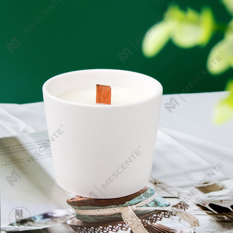 Luxe op maat gemaakte private label gekleurde sojawas Woodwick geurkaarsen van hoge kwaliteit in bulk