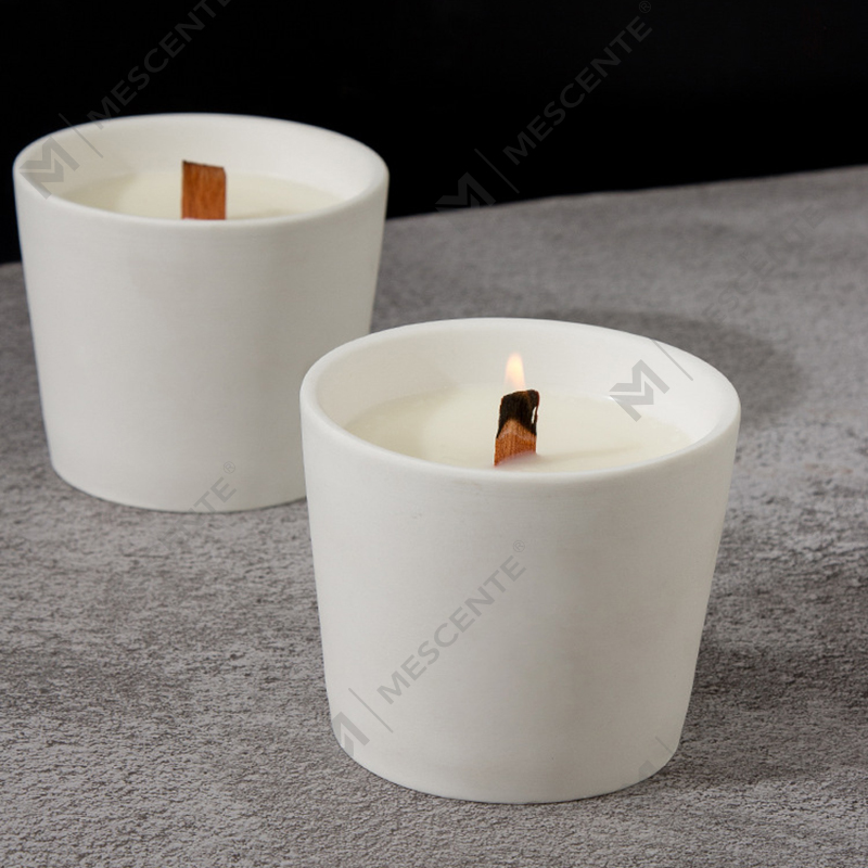 Luxe op maat gemaakte private label gekleurde sojawas Woodwick geurkaarsen van hoge kwaliteit in bulk