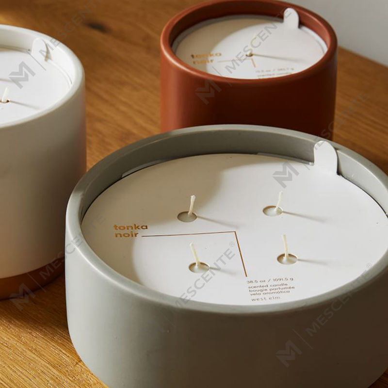 Private Label geurkaarsen woondecoratie, handgemaakte geurkaars met 4 lonten en kristallen