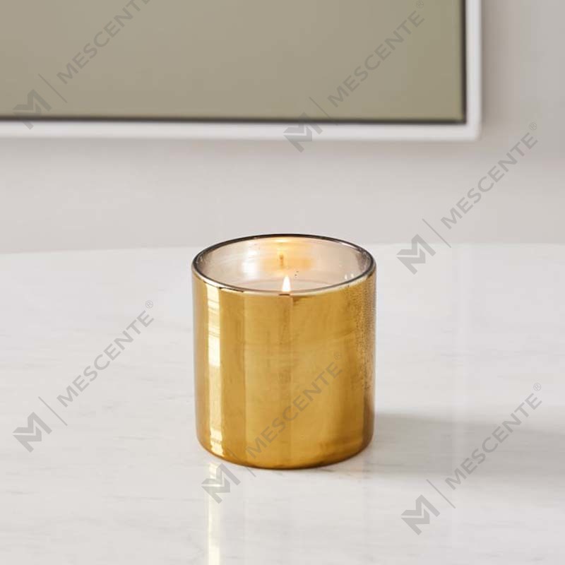 Amazon Luxury Custom Gold Print Logo Zwart Glazen Pot Geurende Soja Wax Kaars Decoratie Cadeauset