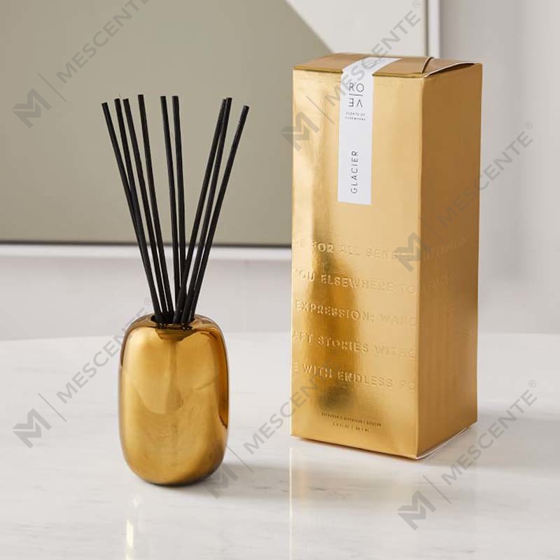 Amazon Luxury Custom Gold Print Logo Zwart Glazen Pot Geurende Soja Wax Kaars Decoratie Cadeauset