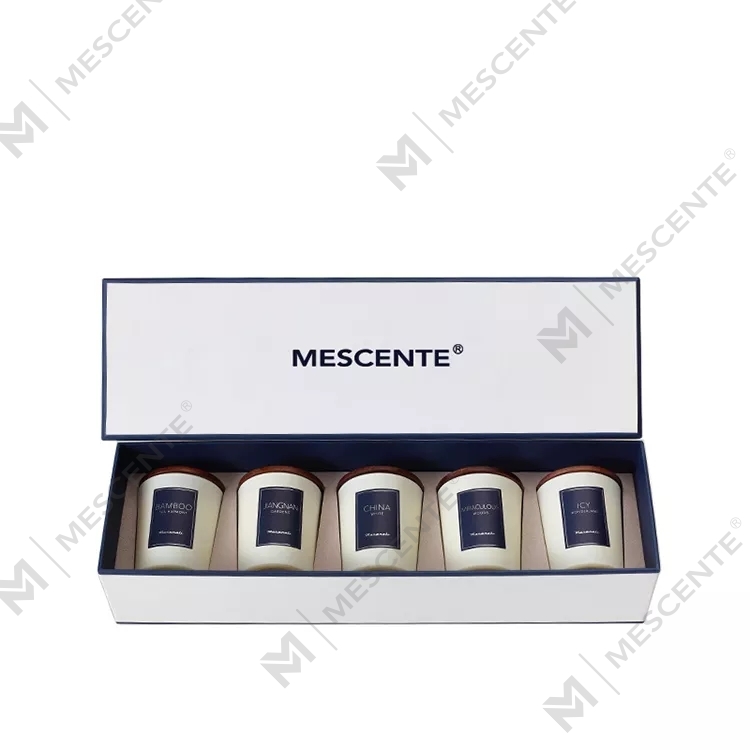 M&scent groothandel private label geurolie geurkaarsen luxe met deksel, aromatherapie kaars