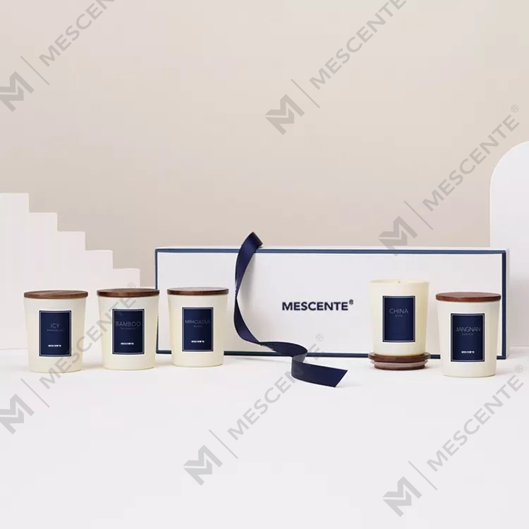 M&scent groothandel private label geurolie geurkaarsen luxe met deksel, aromatherapie kaars