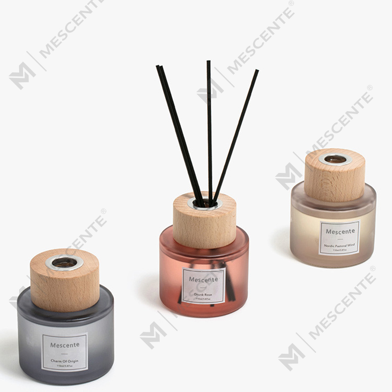 M&Scent groothandel luxe private label glazen fles rietverspreider met stop